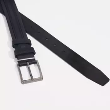 Ремень мужской, ширина 3 см, винт, пряжка металл, цвет чёрный