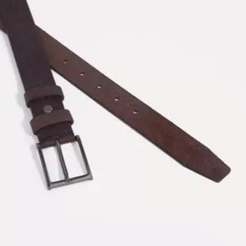 Ремень мужской, ширина 3 см, винт, пряжка металл, цвет коричневый