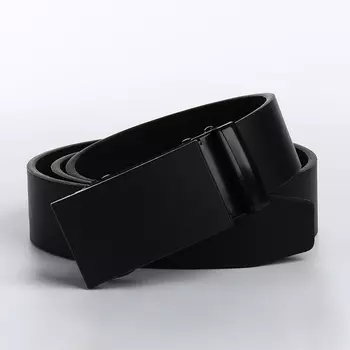 Ремень мужской, ширина 4 см, пряжка автомат, цвет чёрный