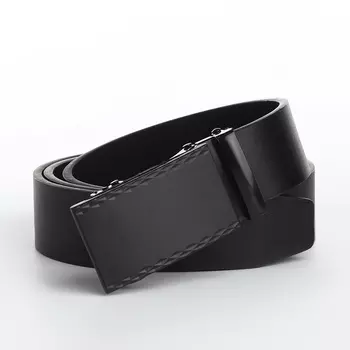 Ремень мужской, ширина 4 см, автомат, пряжка металл, цвет чёрный