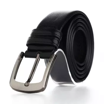Ремень мужской «Великан» для полных, ширина 4 см, винт, пряжка металл, чёрный