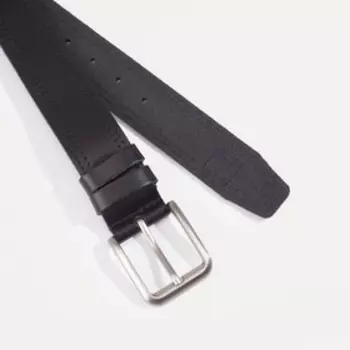 Ремень мужской, ширина 4 см, пряжка металл, цвет чёрный