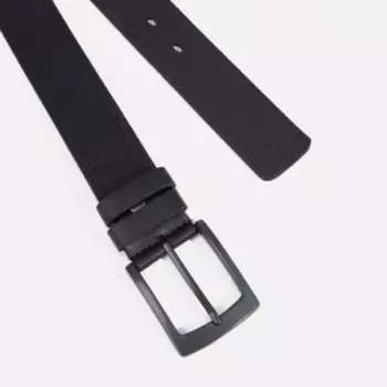Ремень мужской, ширина 4 см, пряжка металл, цвет чёрный