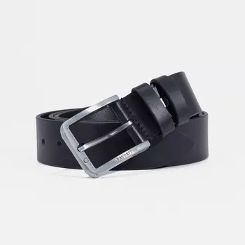 Ремень мужской, ширина 4 см, пряжка металл, цвет чёрный