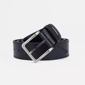 Ремень мужской, ширина 4 см, пряжка металл, цвет чёрный