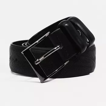 Ремень мужской, ширина 4 см, пряжка металл, винт, цвет чёрный
