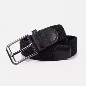 Ремень мужской, ширина 4 см, пряжка металл, цвет чёрный