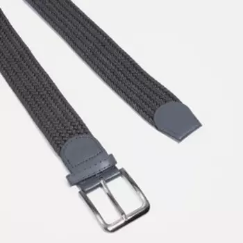 Ремень мужской, ширина 4 см, пряжка металл, тёмно-серый