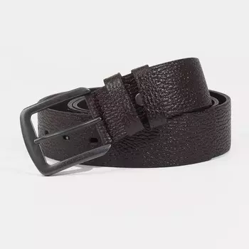 Ремень мужской, ширина 4 см, винт, пряжка металл, цвет коричневый