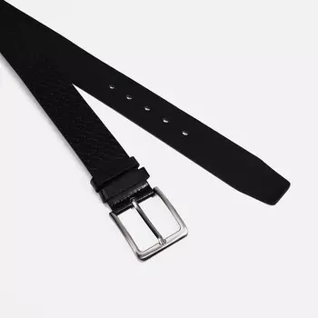 Ремень мужской, ширина 4 см, винт, пряжка металл, цвет чёрный