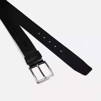 Ремень мужской, ширина 4 см, винт, пряжка металл, цвет чёрный