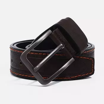 Ремень мужской, ширина 4 см, винт, пряжка металл, цвет коричневый