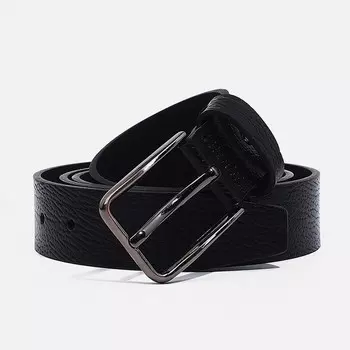 Ремень мужской, ширина 4 см, винт, пряжка металл, цвет чёрный