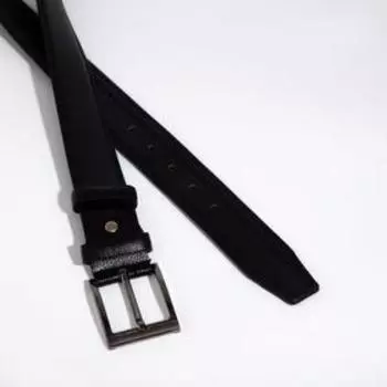 Ремень мужской, ширина 4 см, винт, пряжка металл, цвет чёрный