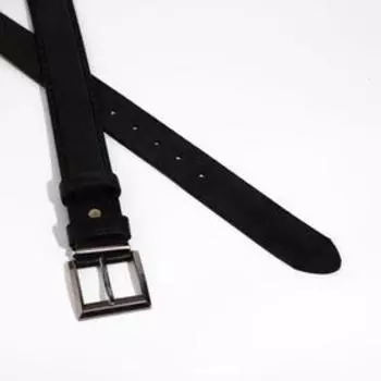 Ремень мужской, ширина 4 см, винт, пряжка металл, цвет чёрный