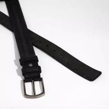 Ремень мужской, ширина 4 см, винт, пряжка металл, цвет чёрный