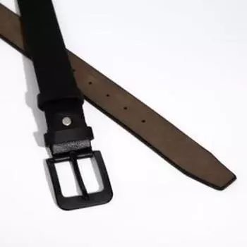 Ремень мужской, ширина 4 см, винт, пряжка металл, цвет чёрный