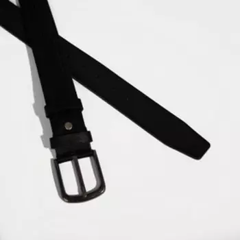 Ремень мужской, ширина 4 см, винт, пряжка металл, цвет чёрный