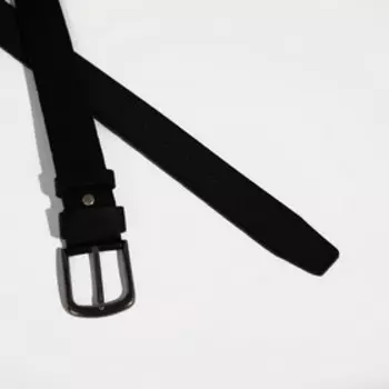 Ремень мужской, ширина 4 см, винт, пряжка металл, цвет чёрный