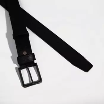 Ремень мужской, ширина 4 см, винт, пряжка металл, цвет чёрный