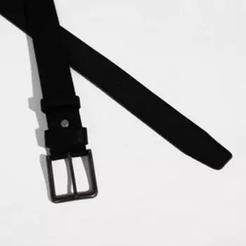 Ремень мужской, ширина 4 см, винт, пряжка металл, цвет чёрный