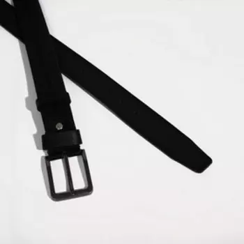 Ремень мужской, ширина 4 см, винт, пряжка металл, цвет чёрный