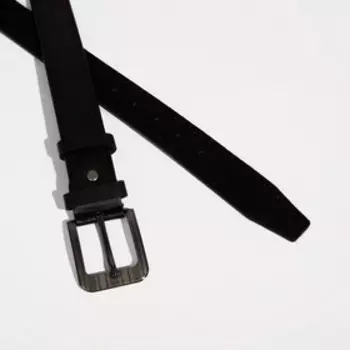 Ремень мужской, ширина 4 см, винт, пряжка металл, цвет чёрный