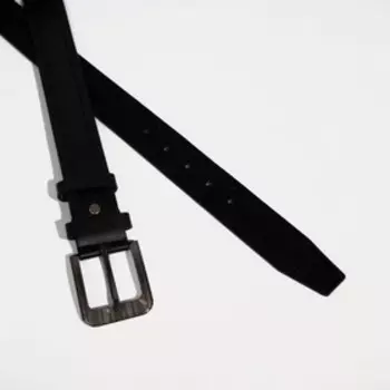 Ремень мужской, ширина 4 см, винт, пряжка металл, цвет чёрный