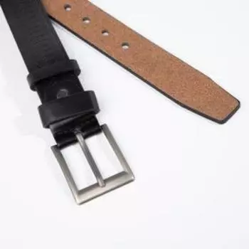 Ремень мужской, ширина 4 см, винт, пряжка металл, цвет чёрный