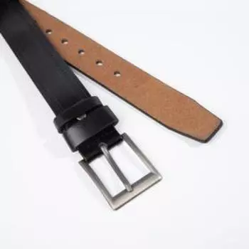 Ремень мужской, ширина 4 см, винт, пряжка металл, цвет чёрный