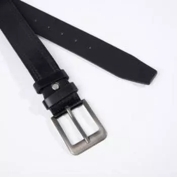 Ремень мужской, ширина 4 см, винт, пряжка металл, цвет чёрный