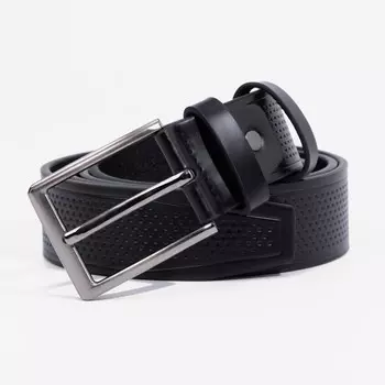 Ремень мужской, ширина 4 см, винт, пряжка металл, цвет чёрный