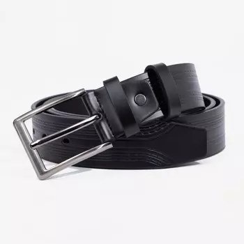 Ремень мужской, ширина 4 см, винт, пряжка металл, цвет чёрный