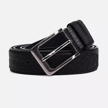 Ремень мужской «Великан», ширина 3,5 см, пряжка металл, винт, цвет чёрный