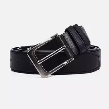 Ремень мужской «Великан», ширина 3,5 см, пряжка металл, винт, цвет чёрный