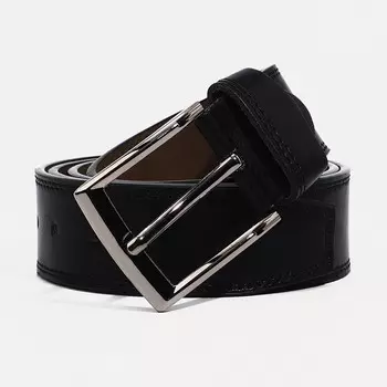 Ремень мужской «Великан», ширина 4,5 см, пряжка металл, винт, цвет чёрный