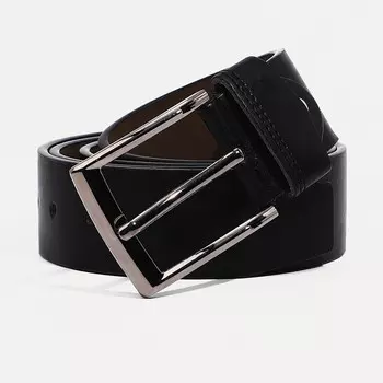 Ремень мужской «Великан», ширина 4,5 см, пряжка металл, винт, цвет чёрный