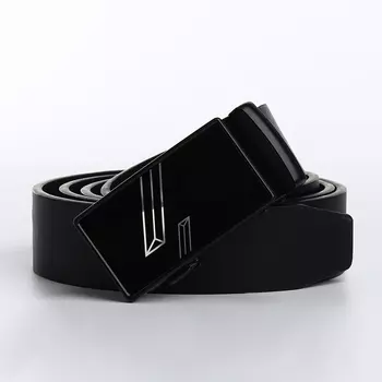 Ремень мужской, Великан, ширина 4 см, пряжка автомат, цвет чёрный