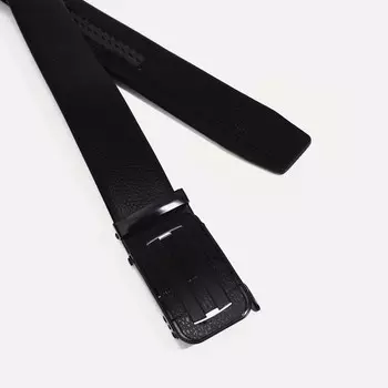 Ремень мужской «Великан», ширина 4 см, пряжка автомат, цвет чёрный