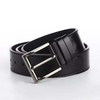 Ремень мужской «Великан» для полных, ширина 4 см, винт, пряжка металл, чёрный