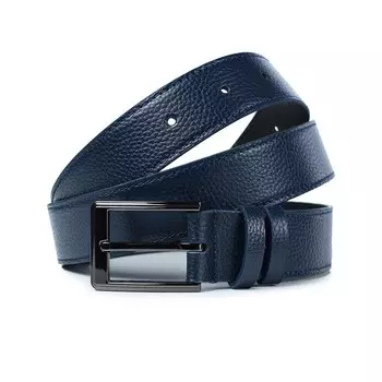 Ремень поясной мужской натуральная кожа 15713 темно-синий 115х3,5х0,3 см