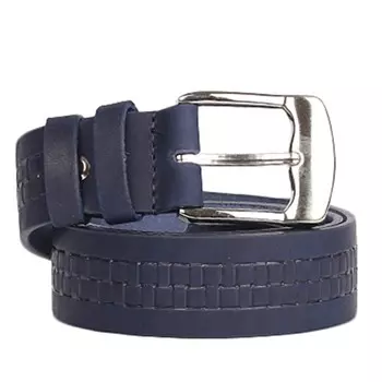 Ремень поясной мужской натуральная кожа 23119 синий 105х0,3х3,5 см