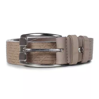 Ремень поясной мужской натуральная кожа 23219 темно-бежевый 115х3,3х0,3 см