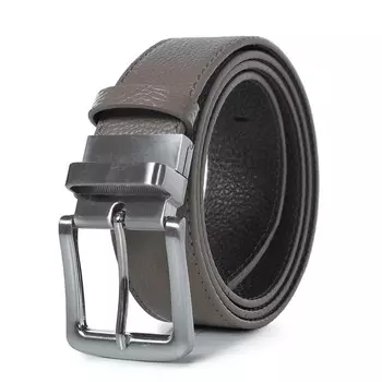 Ремень поясной мужской натуральная кожа 25022 бежевый/коричневый 130х4х0,3 см