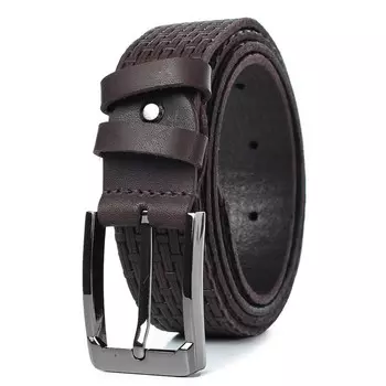 Ремень поясной мужской натуральная кожа 2722 коричневый 150х3,3х0,3 см