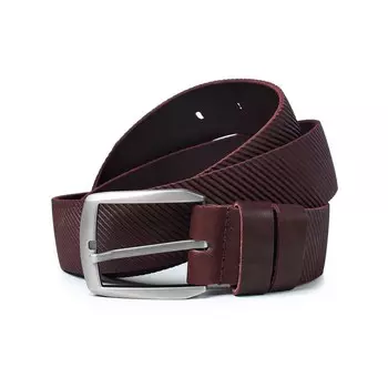 Ремень поясной мужской натуральная кожа 2822 бордо Т. 150х3,8х0,3 см