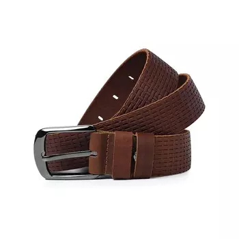 Ремень поясной мужской натуральная кожа 3022 коньячный 150х3,8х0,3 см