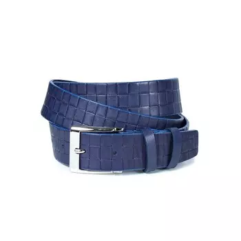 Ремень поясной мужской натуральная кожа 5619 синий 130х4х0,3 см