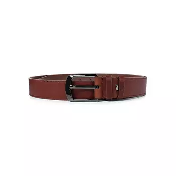 Ремень поясной мужской натуральная кожа 59318 коньячный 130х3,8х0,3 см