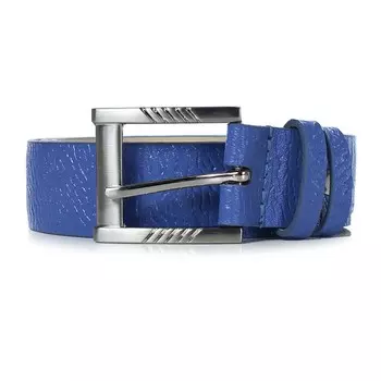 Ремень поясной женский натуральная кожа 41622 синий 105/120х3,5х0,3 см